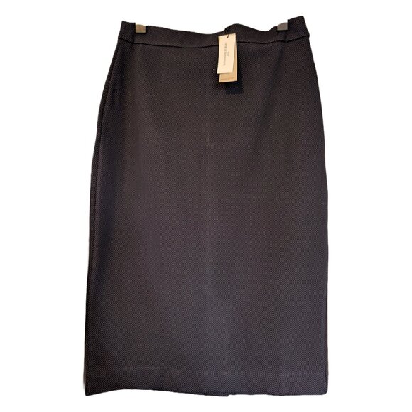 NWT Women's Banana Republic Navy Blue and White Pin Dot Pencil Skirt - Sz 4P - Picture 1 of 7